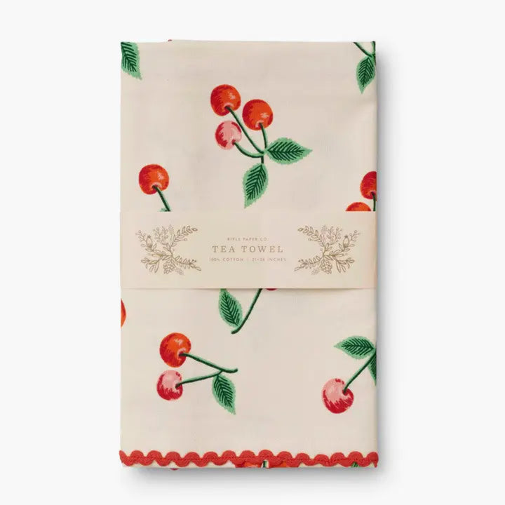 Rifle Paper Cherries Tea Towel