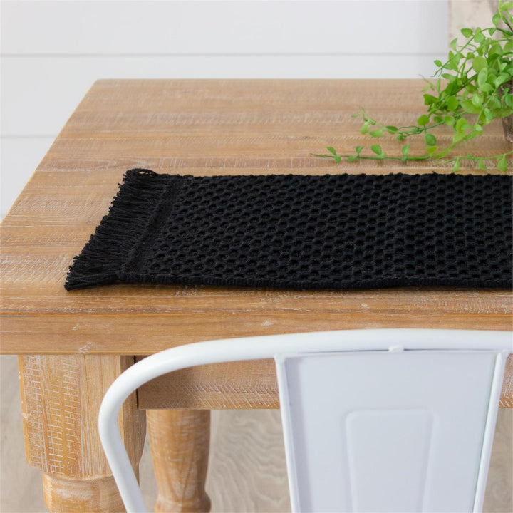 Black Woven Placemat