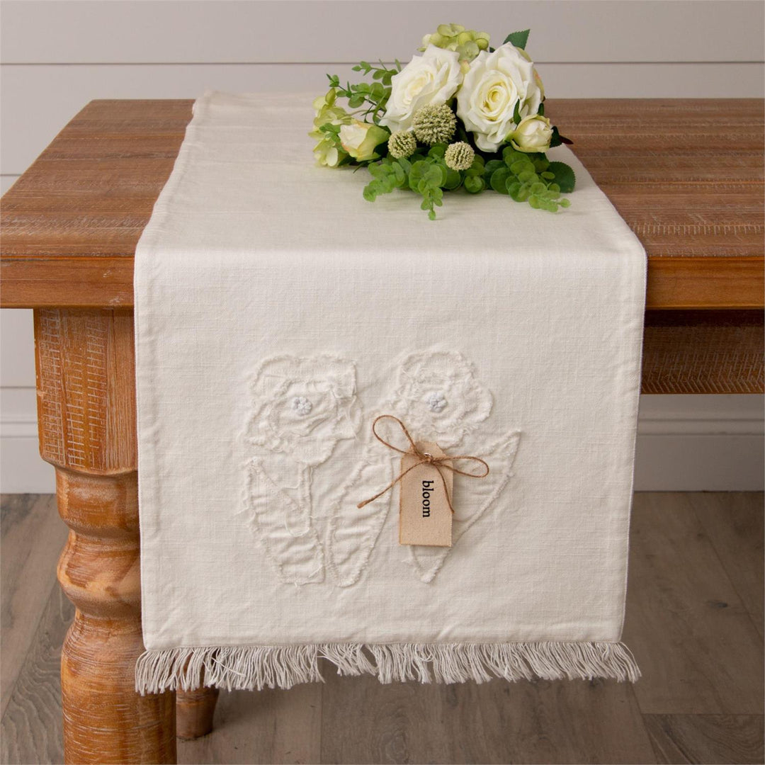 Raggedy Flowers Table Runner