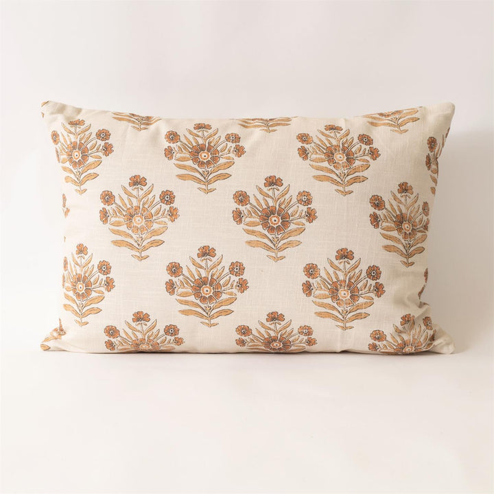 Terracotta Floral Printed Pillow
