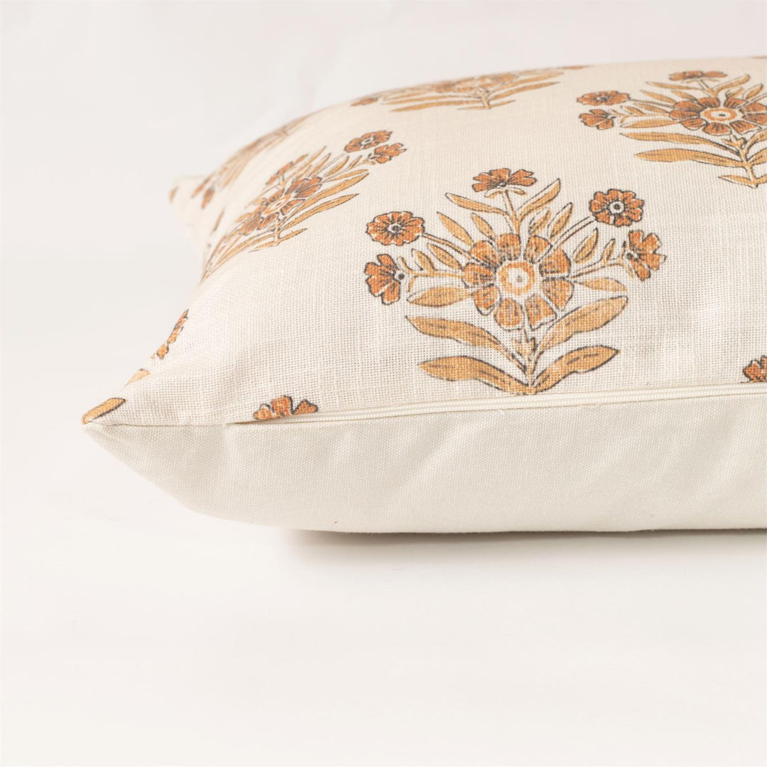Terracotta Floral Printed Pillow