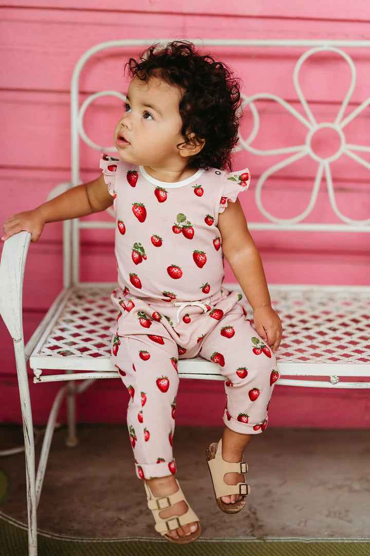 Strawberry Ruffle Onesie