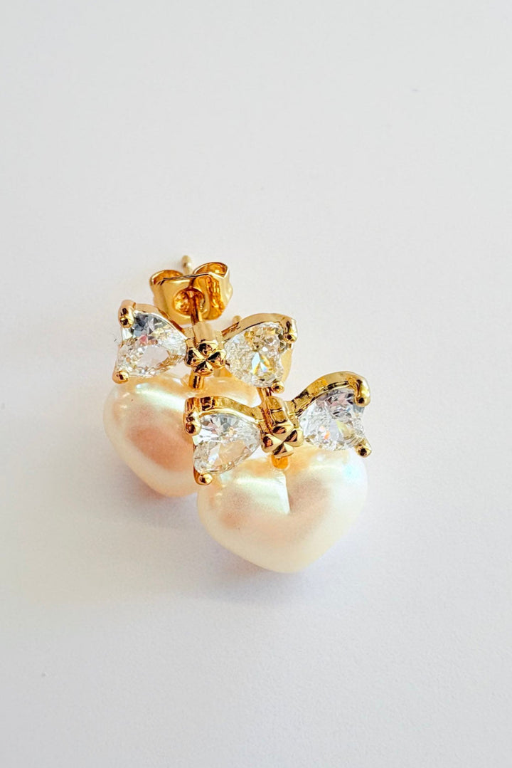 Bow Heart Earring