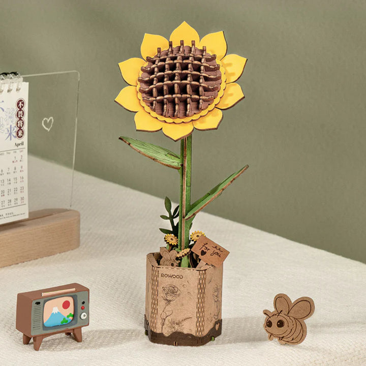 3D Sunflower Wooden Puzzle