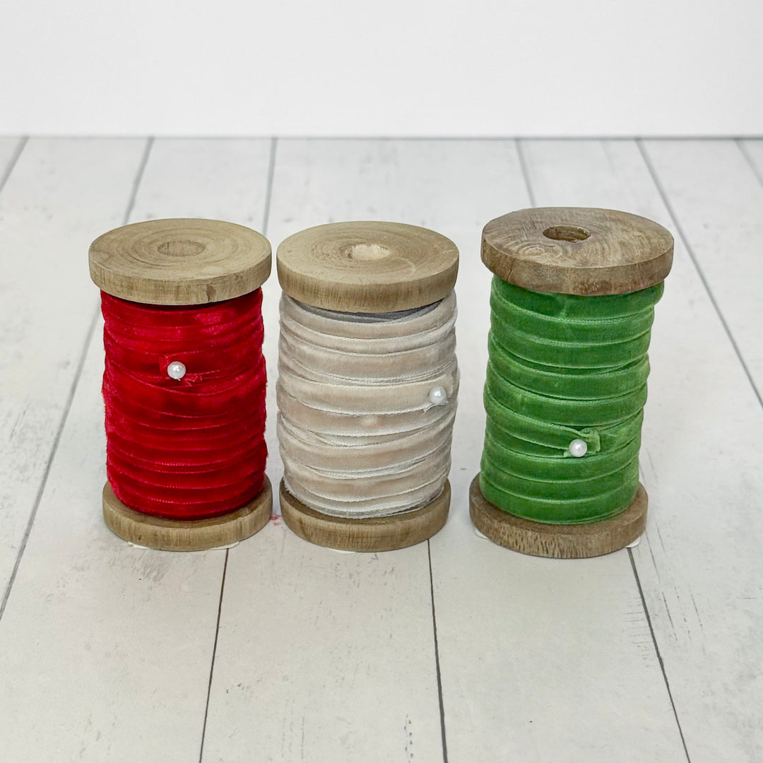 Holiday Velvet Ribbon on Spool