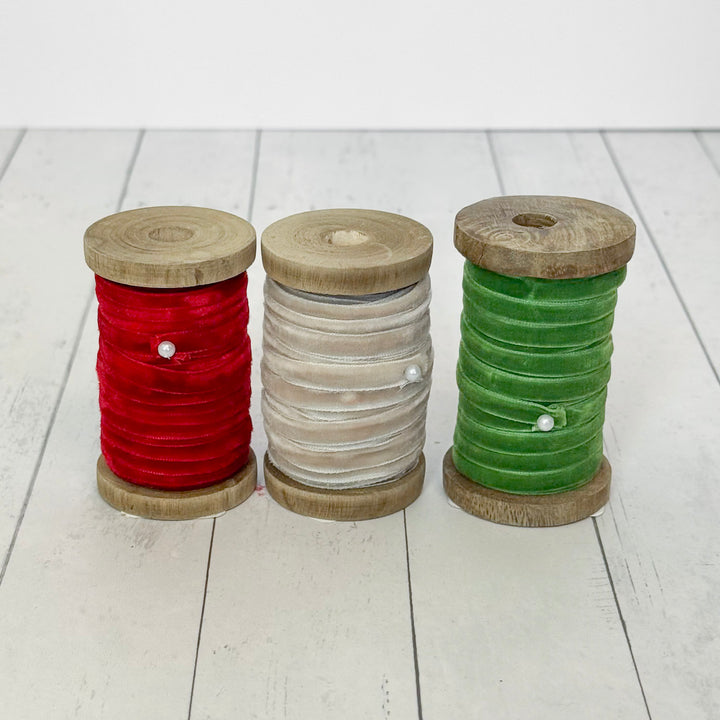 Holiday Velvet Ribbon on Spool
