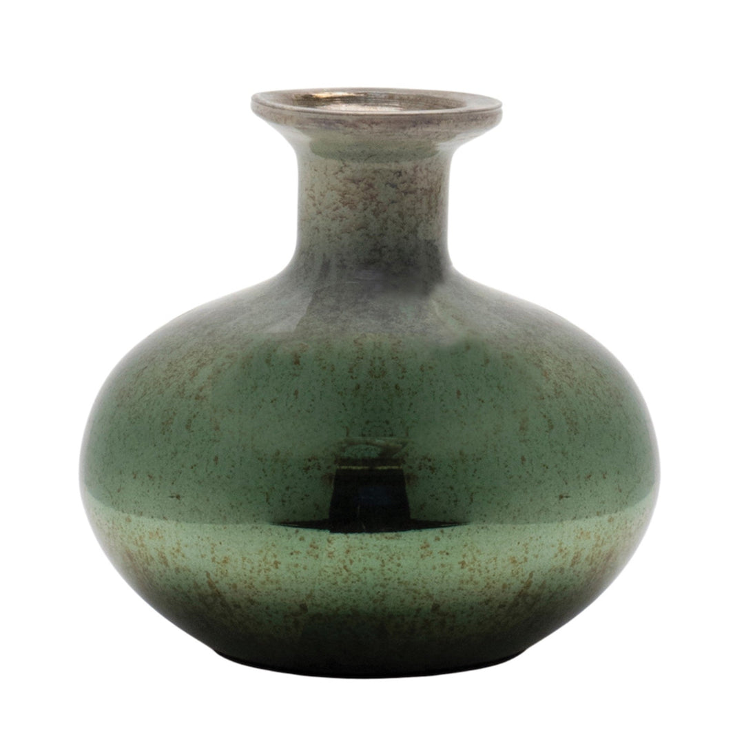 Organic Green Glass Vase