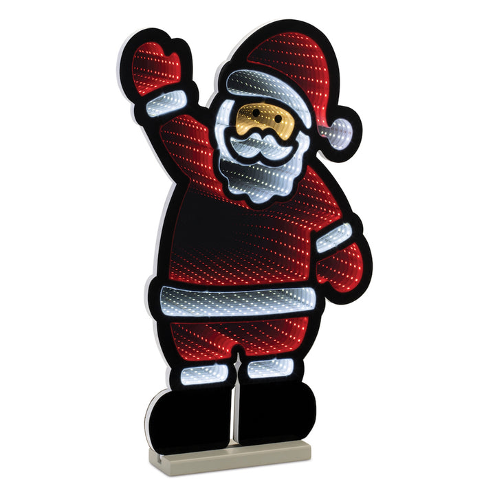 Waving Santa Lighted Infinity Mirror