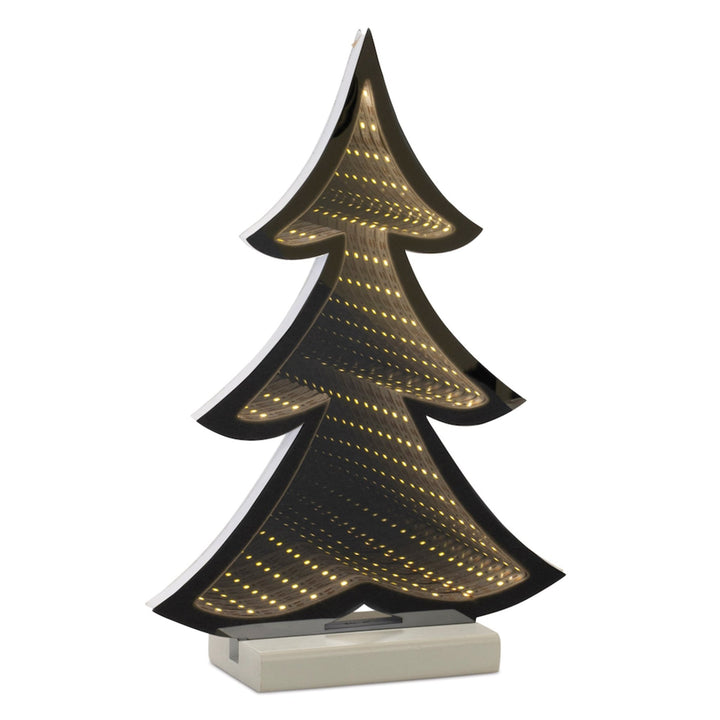 Gold Pine Tree Infinity Mirror Light