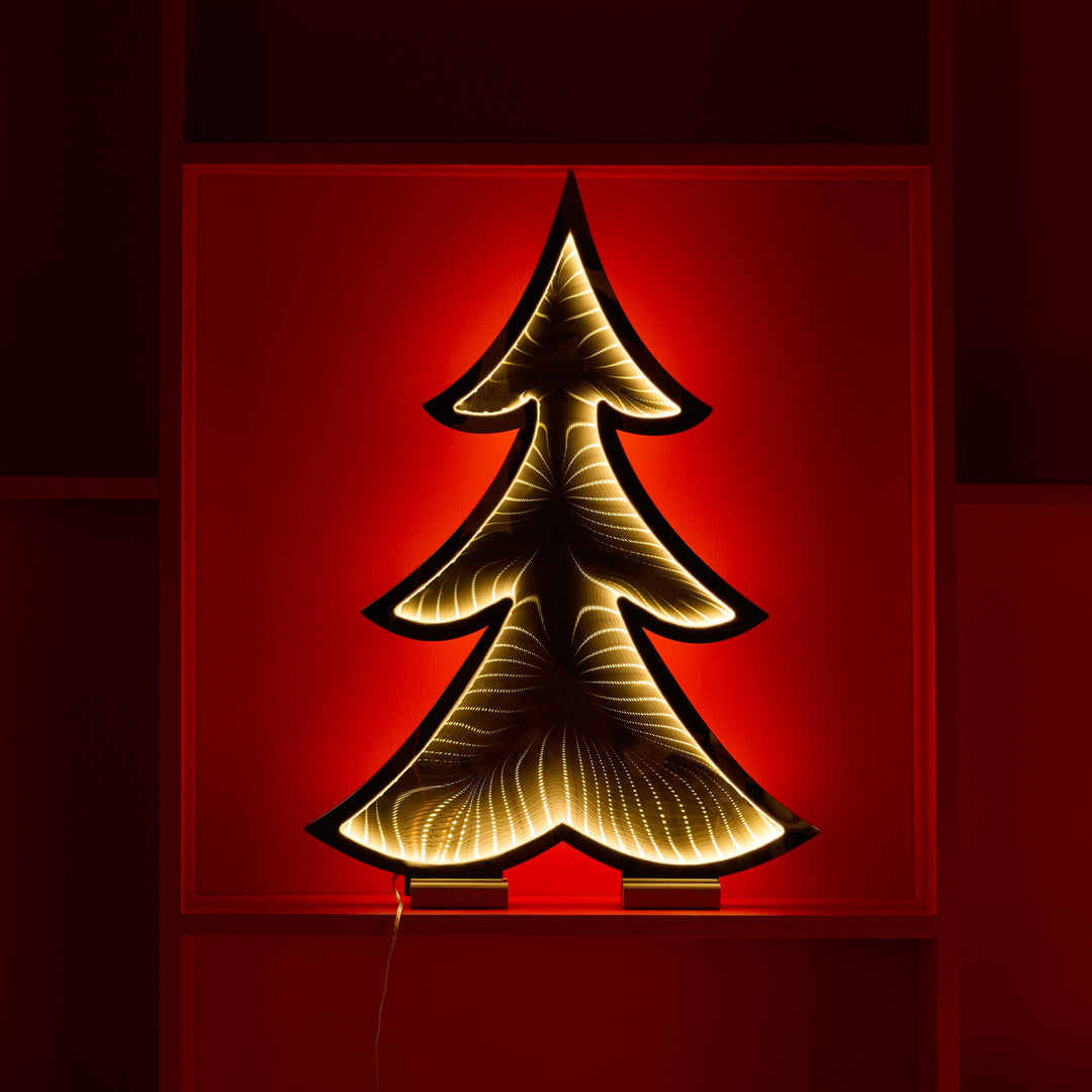 Evergreen Tree Lighted Infinity Mirror