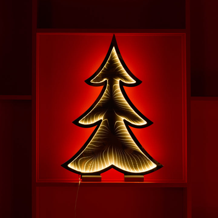 Evergreen Tree Lighted Infinity Mirror