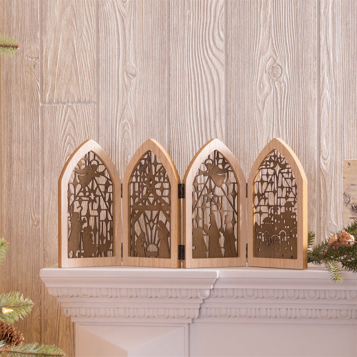 Nativity Scene Folding Screen