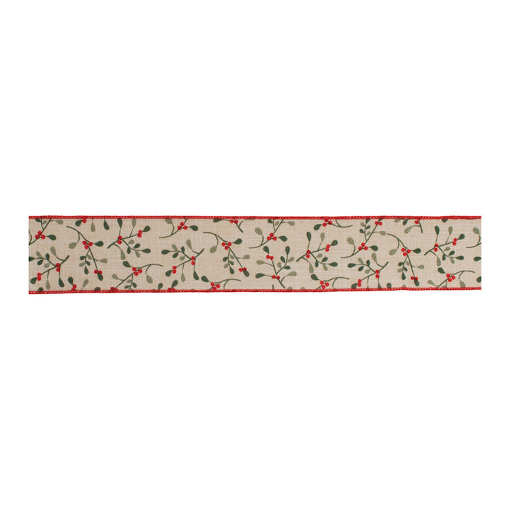 Holly & Berries Wired Ribbon