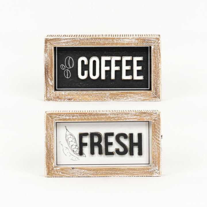 Fresh Coffee Reversible Sign