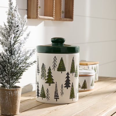 Christmas Evergreen Tree Canister