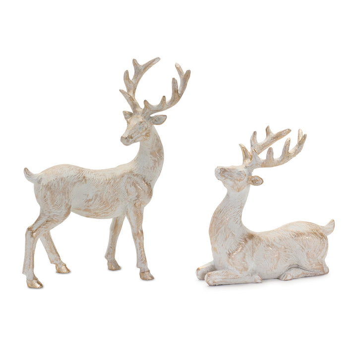 White Washed Resin Deer