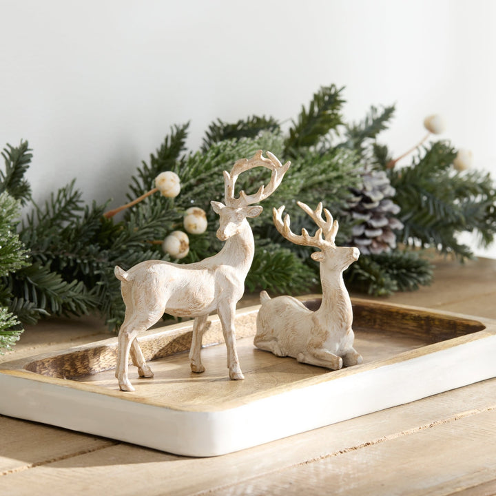 White Washed Resin Deer