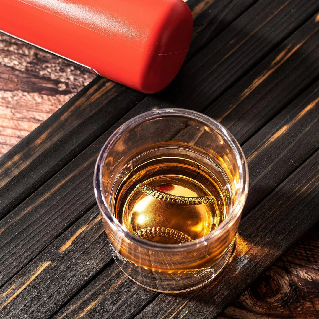 Baseball Whiskey Glass