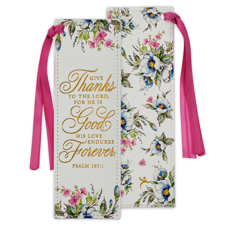 Floral Bookmark Give Thanks