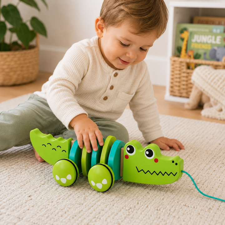 Wooden Crocodile Pull Toy
