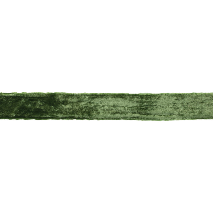 Velvet Green Raw Edge Ribbon