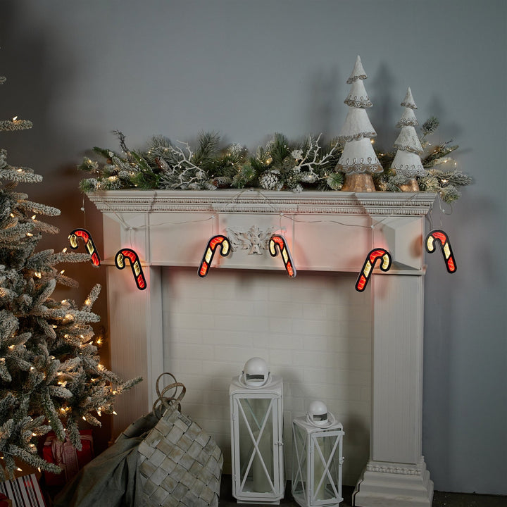 Candy Cane Infinity Mirror Light Garland