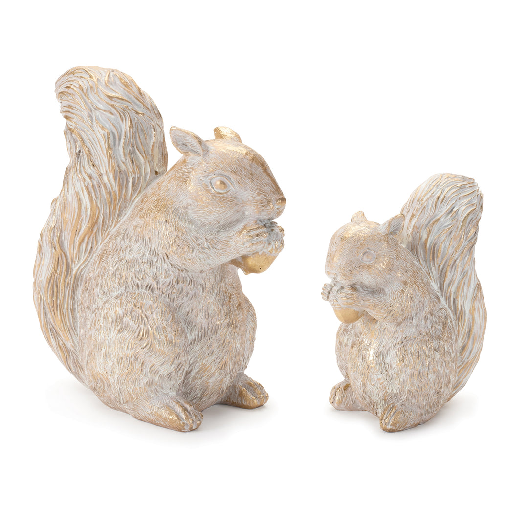 Gold Finished Munching Squirrel
