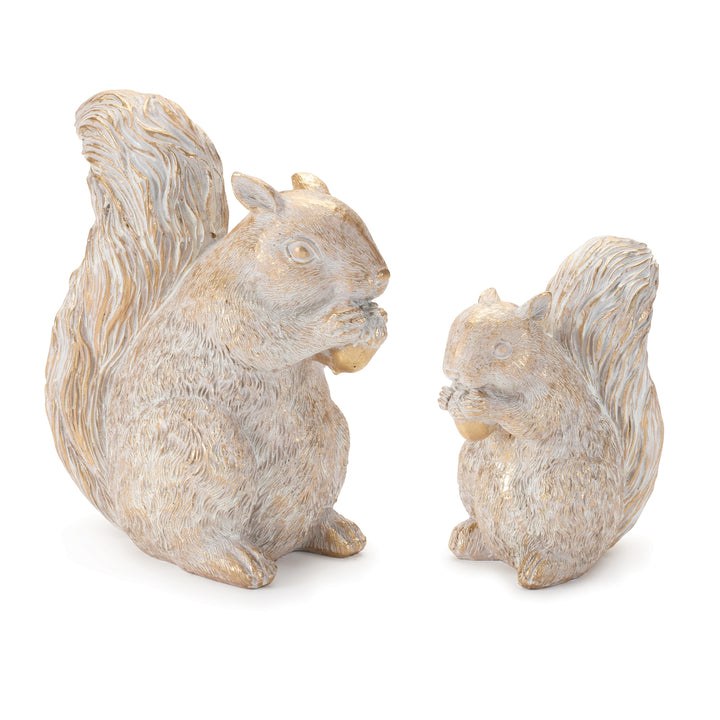 Gold Finished Munching Squirrel