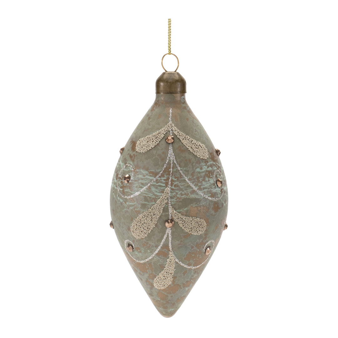 Gray Glass Ornament