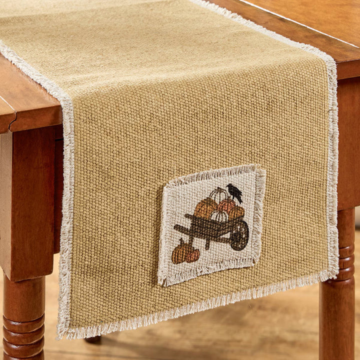 Gathering Pumpkins Fringed Table Runner