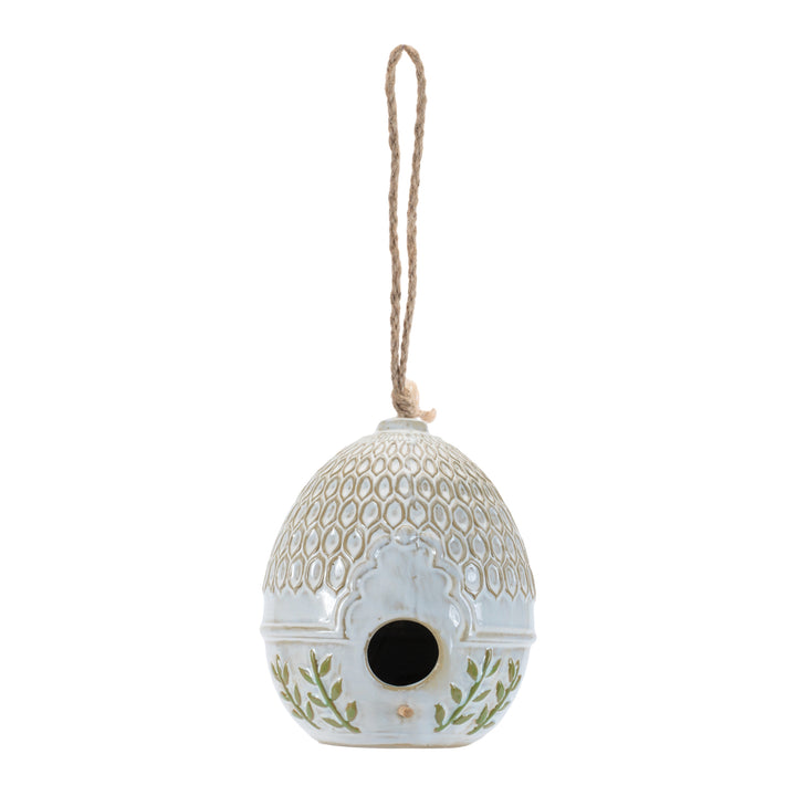 Textured Porcelain Birdhouse