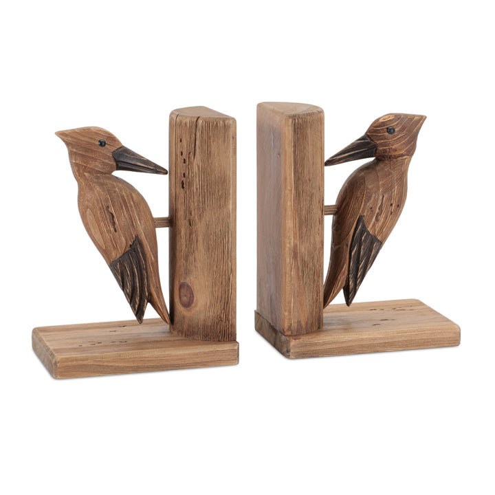 Woodpecker Bookends Set