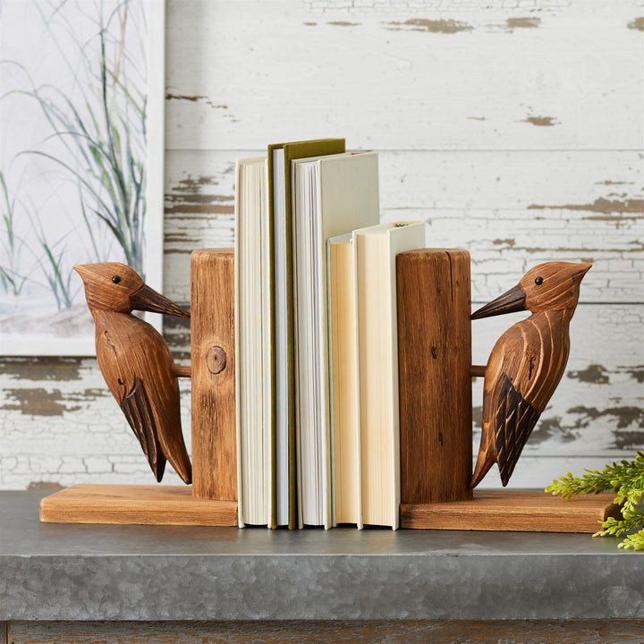 Woodpecker Bookends Set