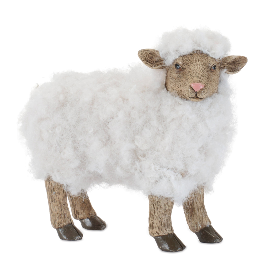 Faux Fur Sheep Figurine