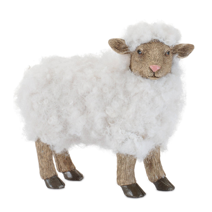 Faux Fur Sheep Figurine