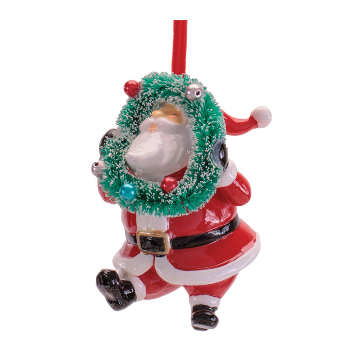 Santa Wreath Ornament
