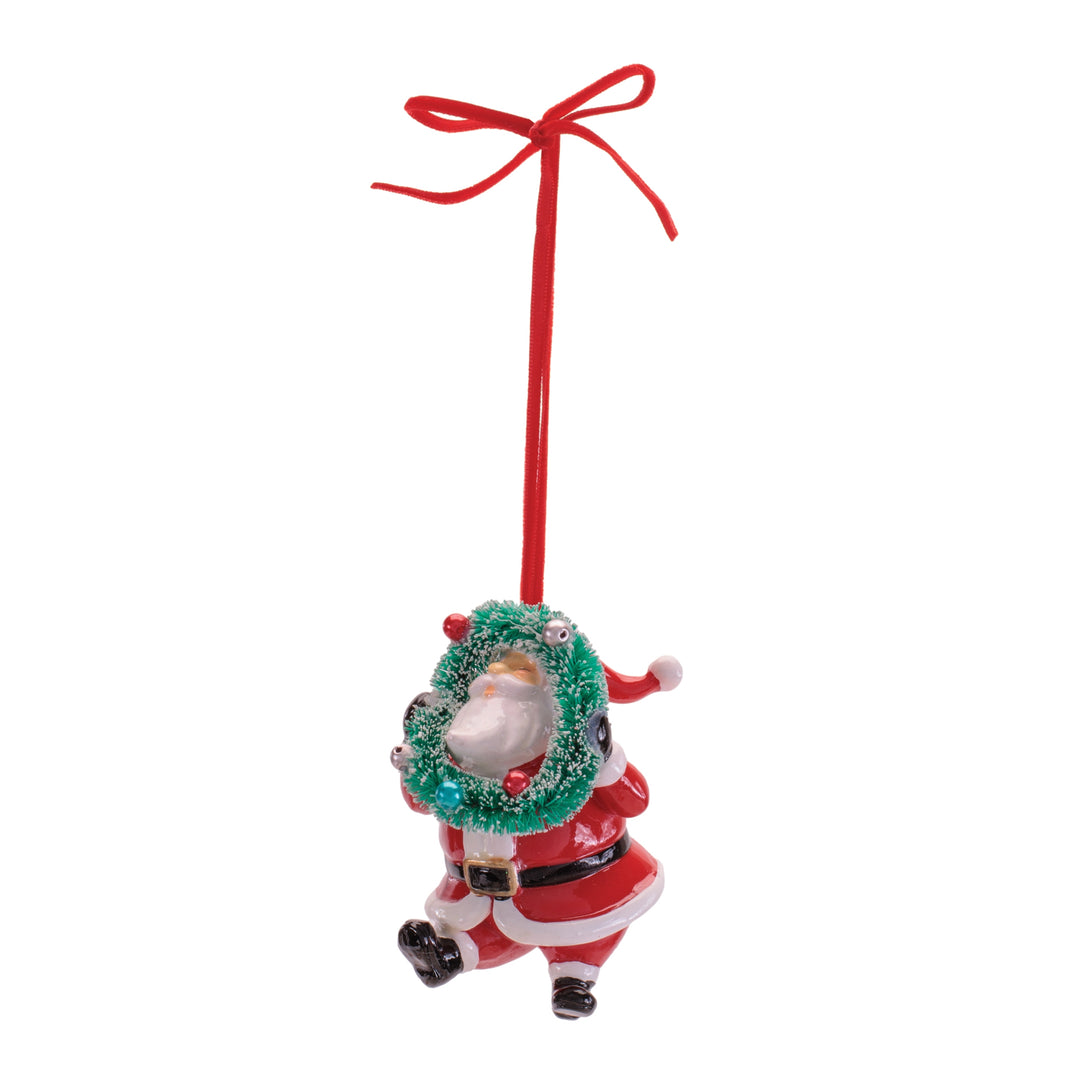 Santa Wreath Ornament