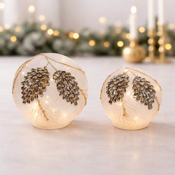 LED Pinecone Globes