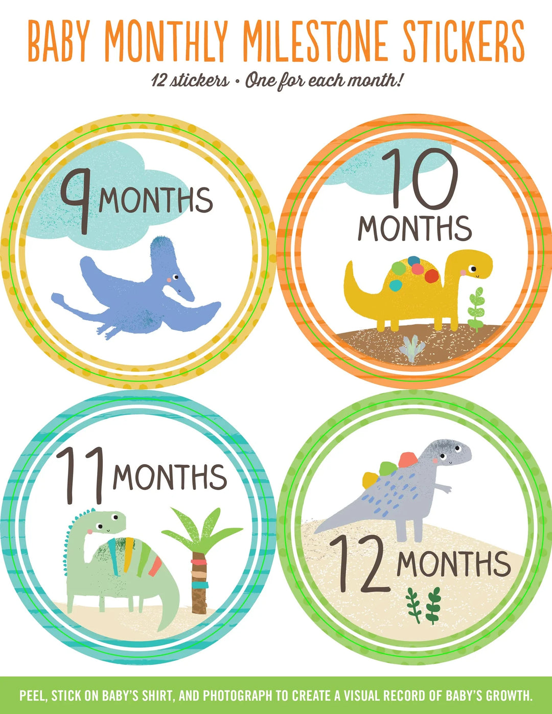 Baby Dinosaurs Milestone Stickers
