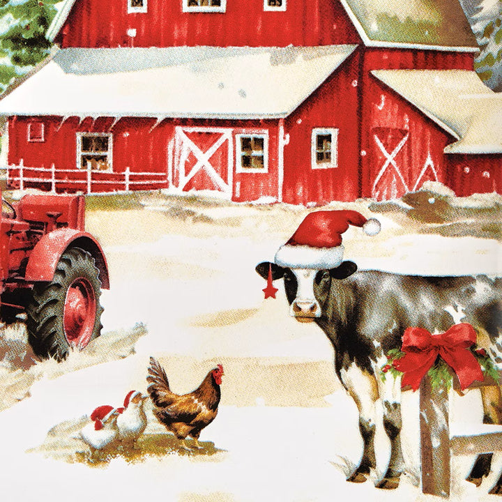 Christmas At The Farm Dessert Plate