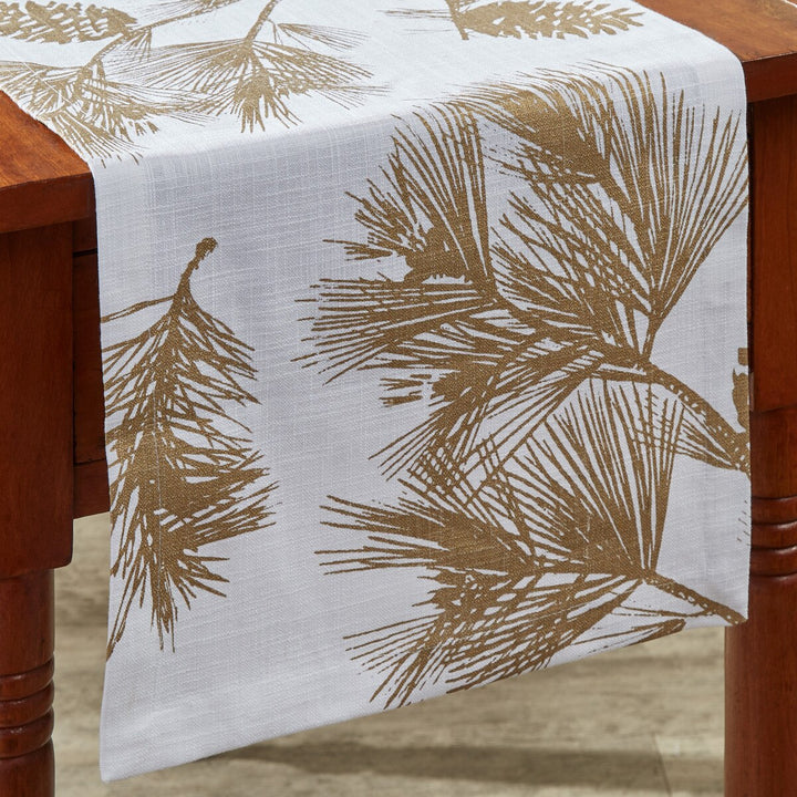 Gold Pinecone Table Runner