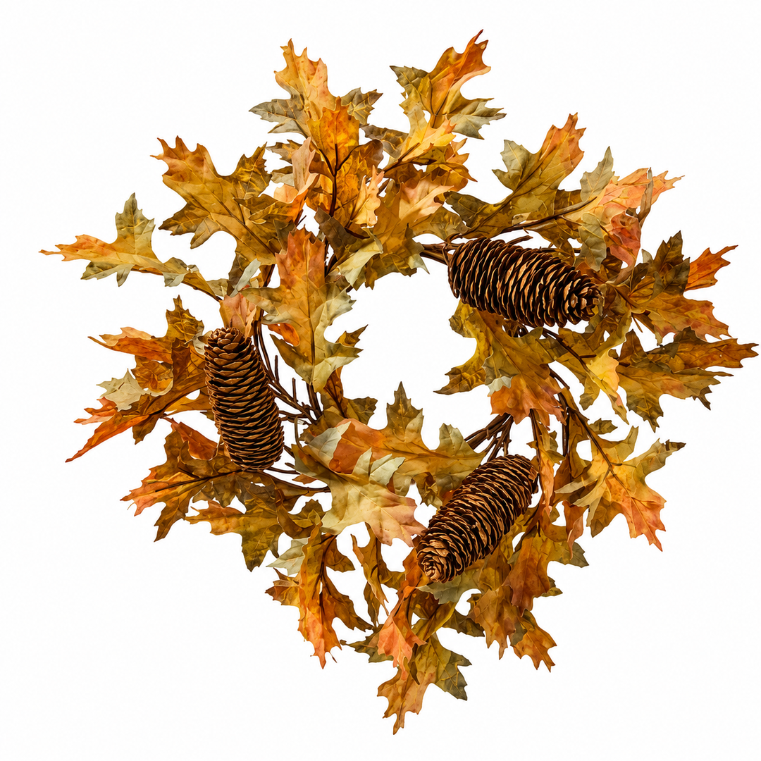 Maple Leaf & Pinecone Candle Ring