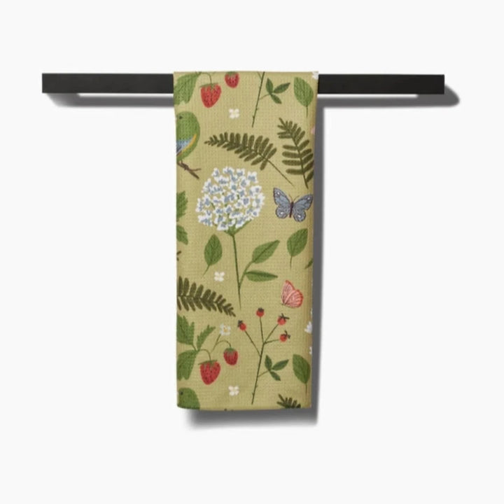 Geometry Good Green Earth Tea Towel