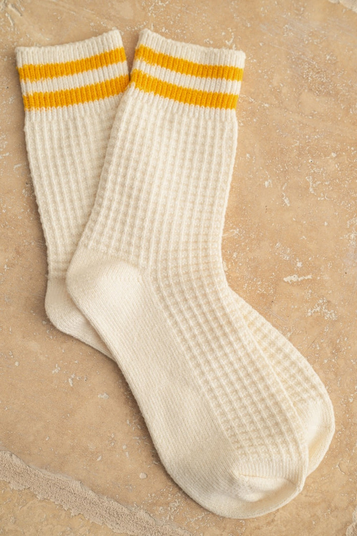 Waffle Stripe Socks