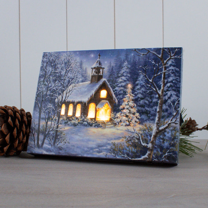 The Chapel Mini Lighted Canvas