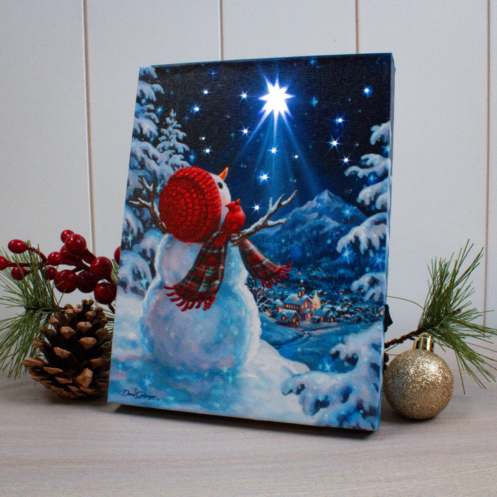 Upon a Midnight Clear Mini Lighted Canvas