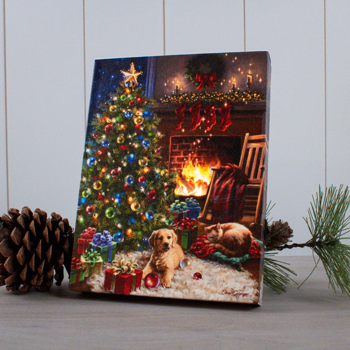 Cozy Christmas Mini Lighted Canvas