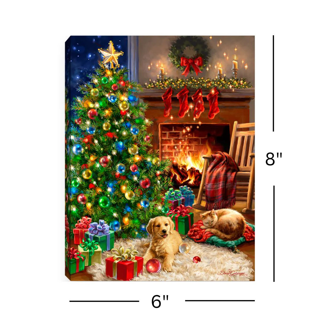 Cozy Christmas Mini Lighted Canvas