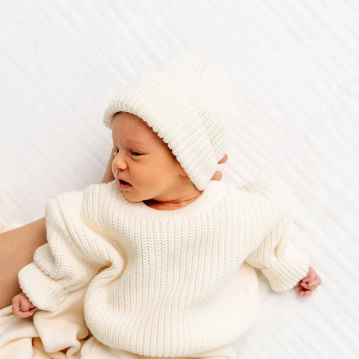 Ivory Knit Little One Beanie