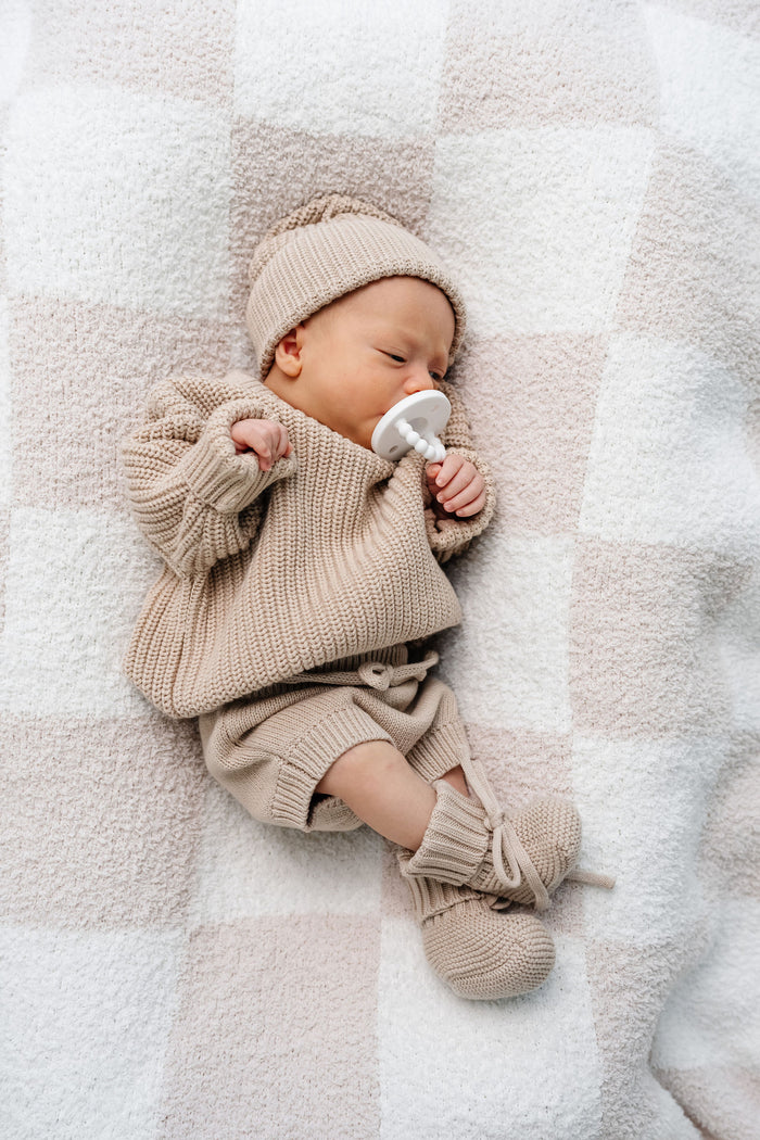Tan Knit Chunky Sweater